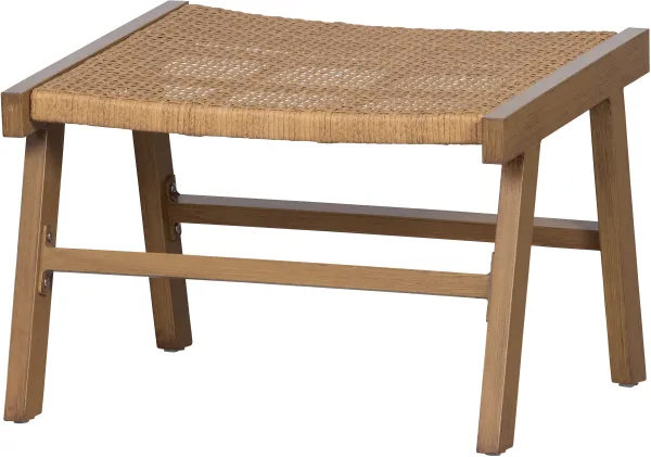 WOOOD EXCLUSIVE Puk fotstöd, för inomhus- och utomhusbruk - naturlig polyeten och aluminium (57x54)
