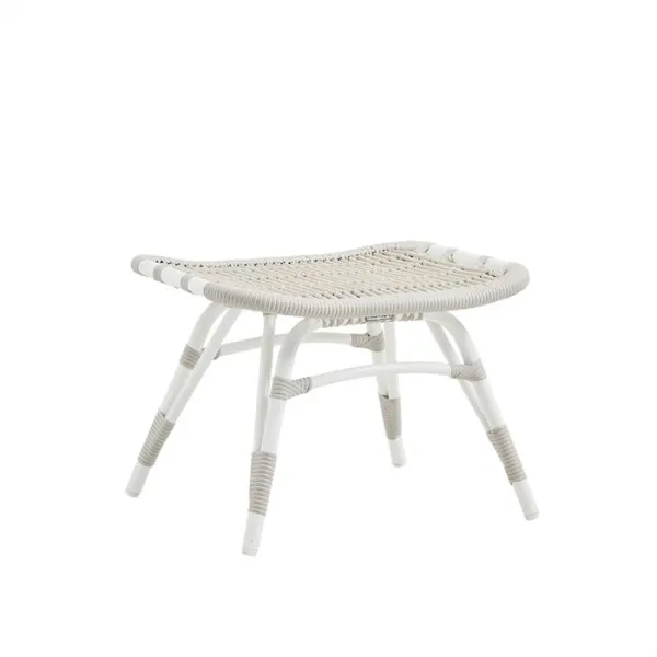 Sika Design Monet fotpall - Dove White - inkluderar B451 beige kudde
