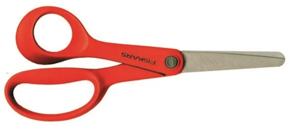 Fiskars barn sax för vänsterhänta, röd, 13,5 cm